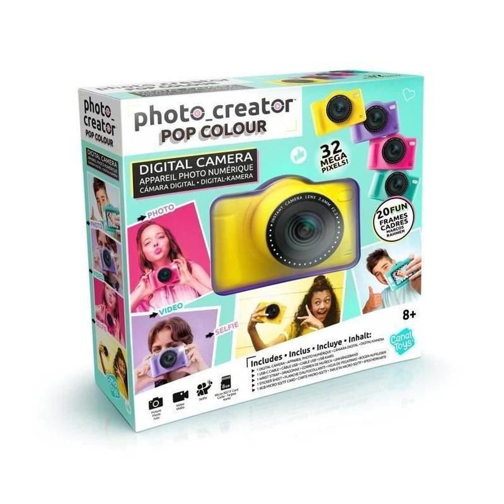 Voir la diapositive 2 : Canal Toys Canal Toys - Photo Creator -Appareil Photo Numérique Pop Couleur Jaune- Avec carte SD 32Go incluse