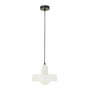Voir la diapositive 1 : Paris Prix Suspension Design en Verre  Retro  25cm Blanc