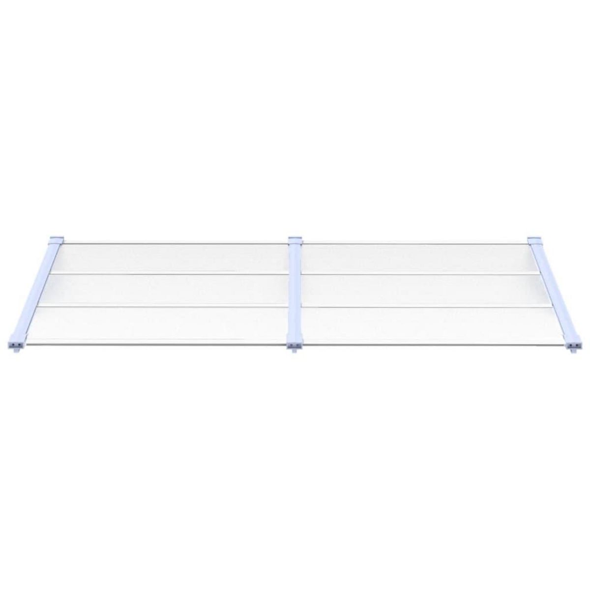 VIDAXL Auvent de porte Gris et transparent 199x90 cm Polycarbonate