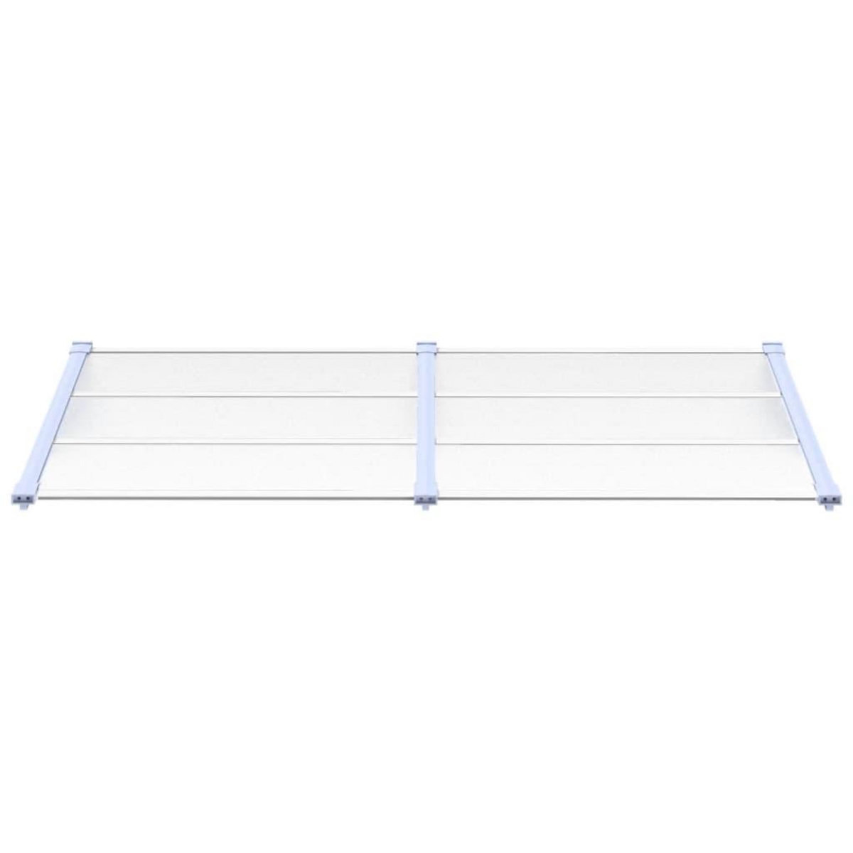 VIDAXL Auvent de porte Gris et transparent 199x90 cm Polycarbonate