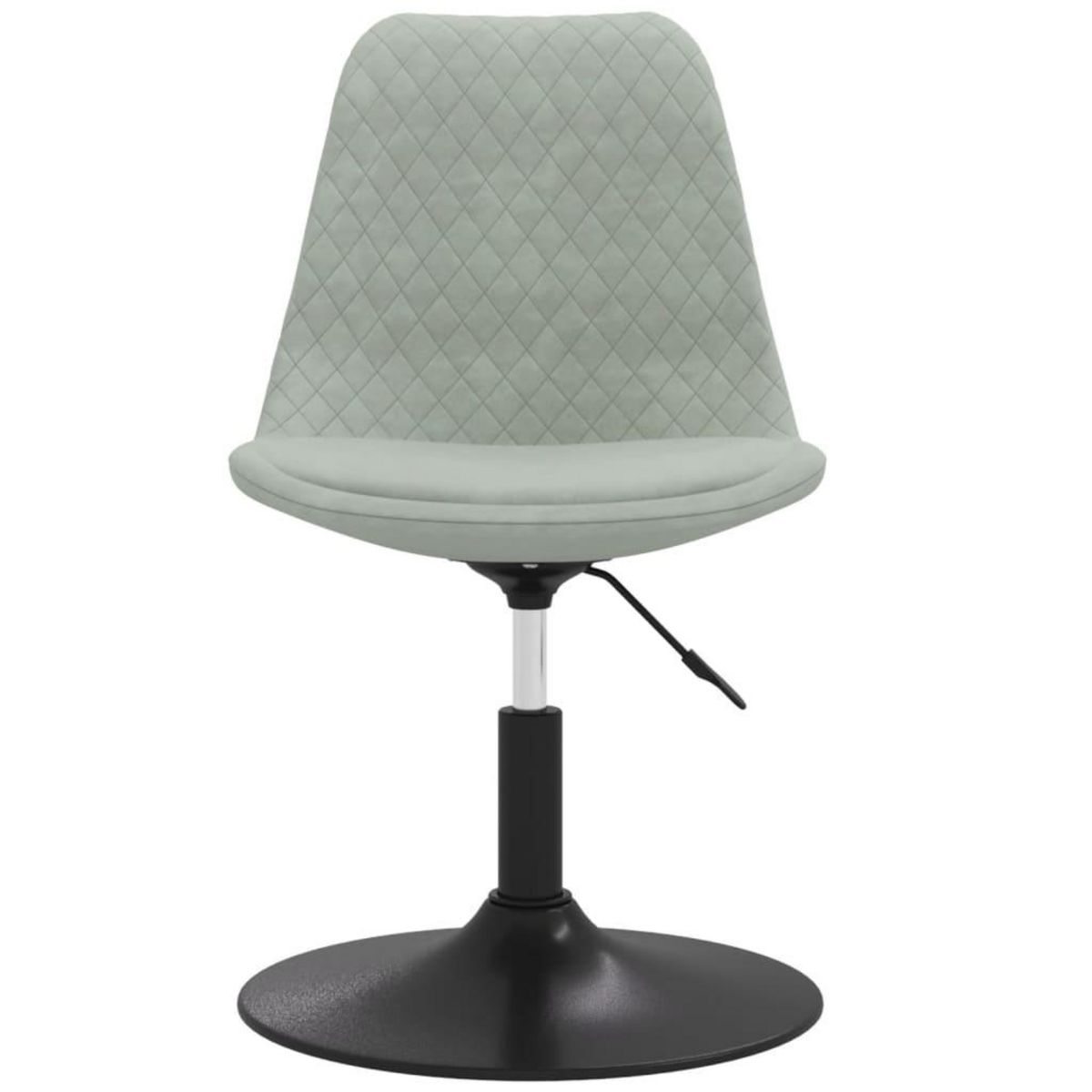 VIDAXL Chaises pivotantes a manger lot de 6 Gris clair Velours