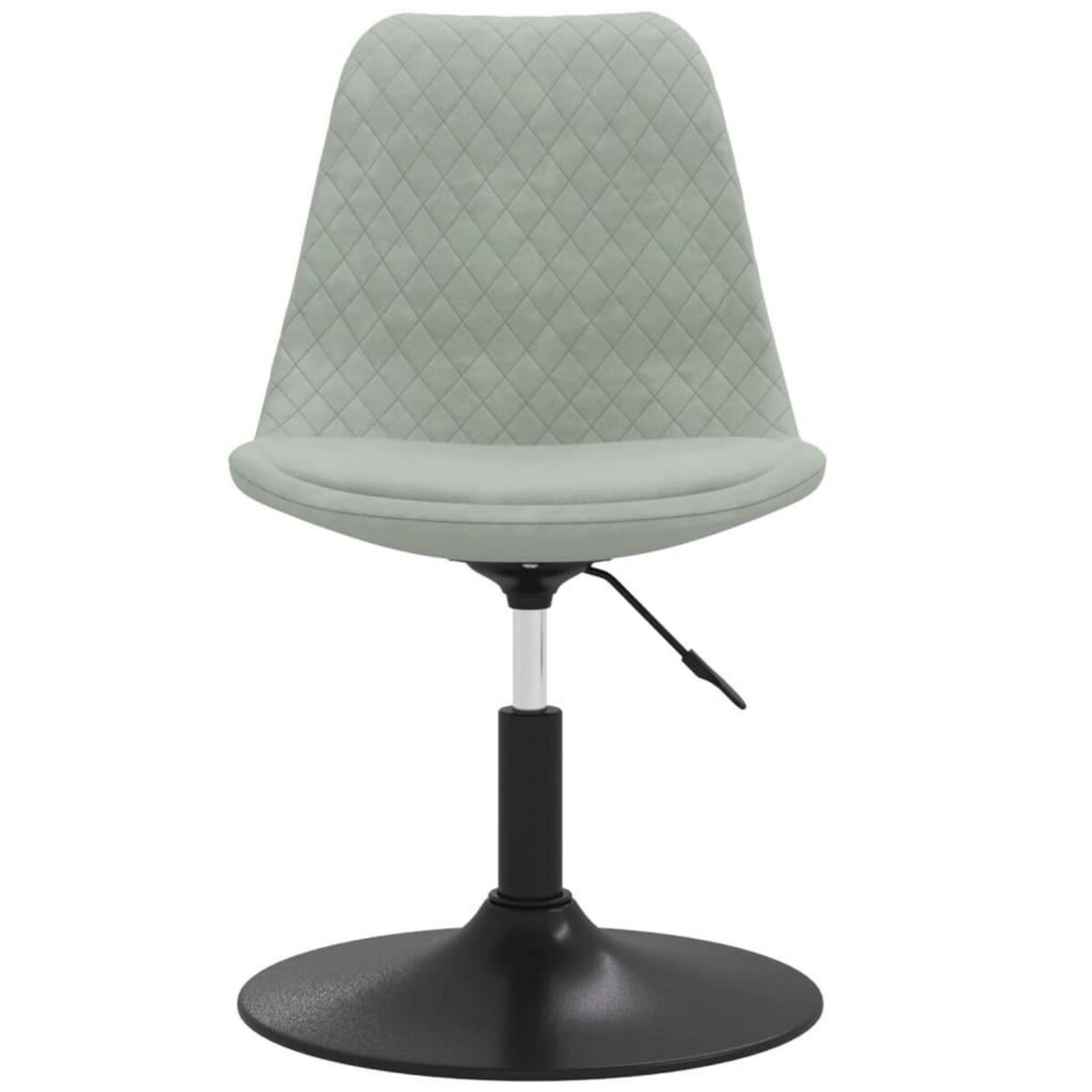 VIDAXL Chaises pivotantes a manger lot de 6 Gris clair Velours