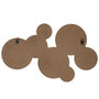 Voir la diapositive 3 : TOILINUX Décoration murale 7 miroirs ronds 57x35cm - Doré