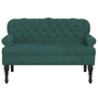 Voir la diapositive 4 : VIDAXL Banc avec dossier vert fonce 119,5x64,5x75 cm velours
