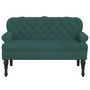 Voir la diapositive 4 : VIDAXL Banc avec dossier vert fonce 119,5x64,5x75 cm velours