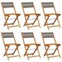 Voir la diapositive 2 : VIDAXL Chaises de jardin pliables lot de 6 gris bois d'acacia massif