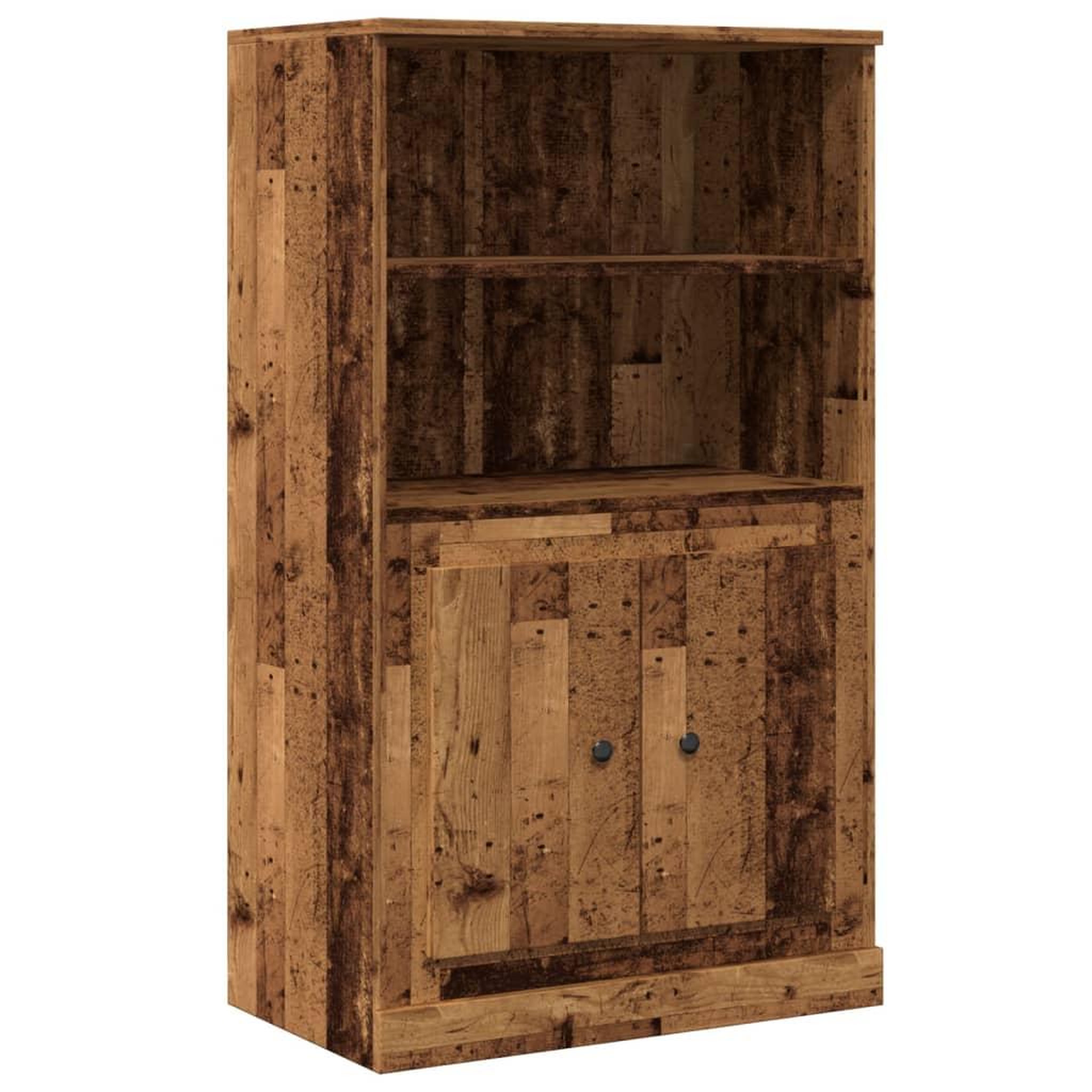 Voir la diapositive 2 : VIDAXL Buffet haut vieux bois 60x35,5x103,5 cm bois d'ingenierie
