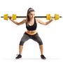 Voir la diapositive 2 : HOMCOM Ensemble d'haltères courtes ou longues 20 Kg - barre d'extension incluse - musculation réglable - entraînement musculaire & haltérophilie