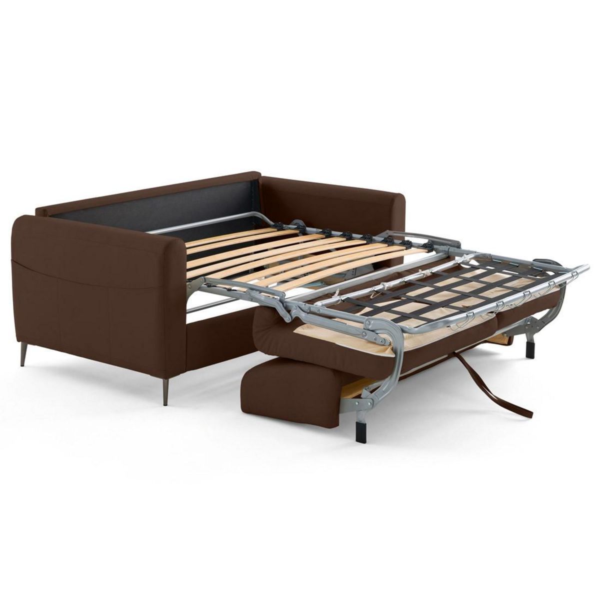 LISA DESIGN Owen - canapé 3 places convertible express couchage quotidien 140 cm matelas 12 cm en simili