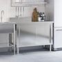 Voir la diapositive 4 : VIDAXL Table de travail de cuisine avec portes coulissantes inox