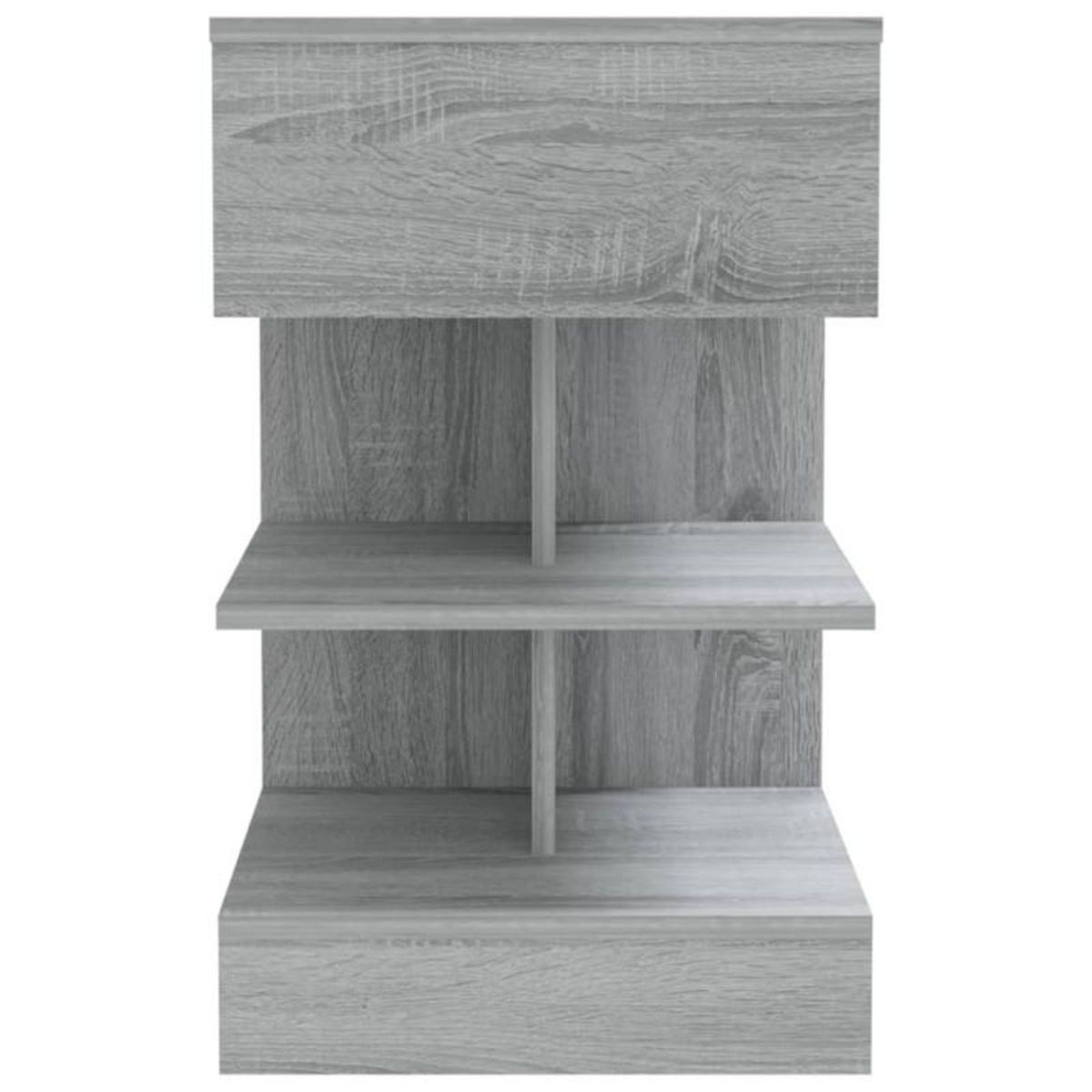 VIDAXL Tables de chevet 2 pcs Sonoma gris 40x35x65cm Bois d ingénierie