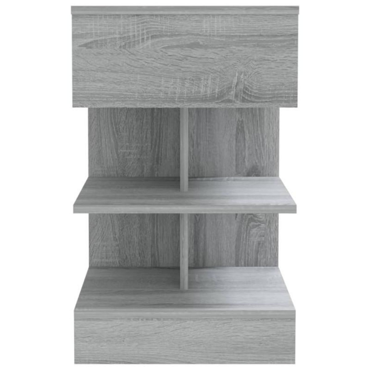 VIDAXL Tables de chevet 2 pcs Sonoma gris 40x35x65cm Bois d ingénierie