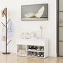 Voir la diapositive 1 : VIDAXL Banc a chaussures Blanc 80x30x45 cm Bois d'ingenierie