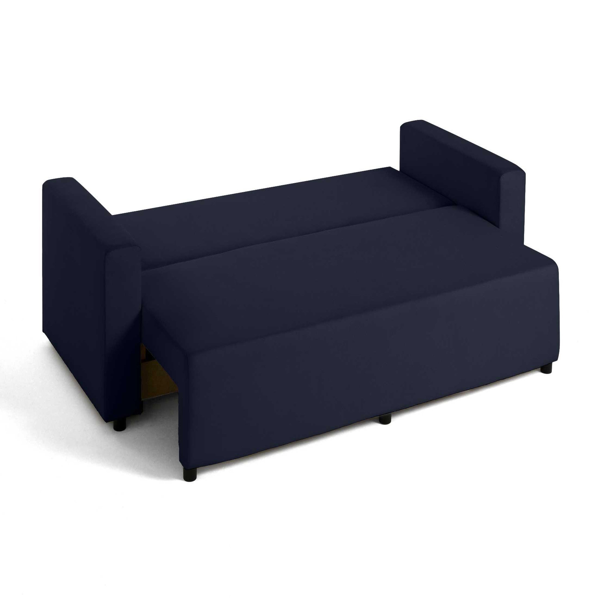 Voir la diapositive 2 : BEST MOBILIER Regala - canapé 3 places - convertible avec coffre - en tissu