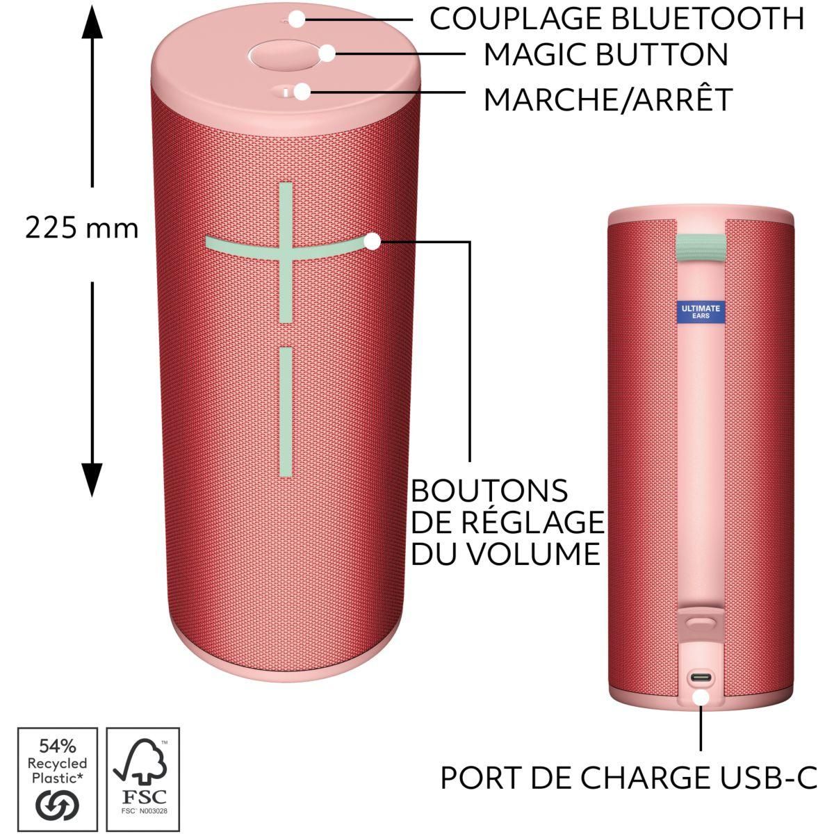 Ultimate ears Enceinte portable Megaboom 4 Framboise