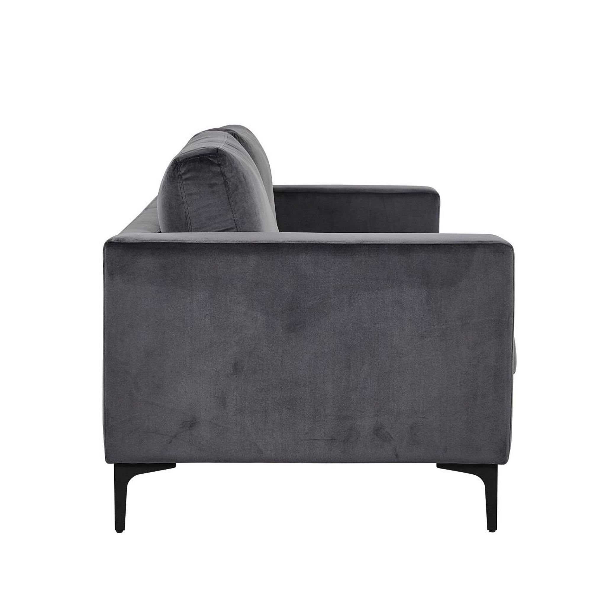 Voir la diapositive 4 : Paris Prix Canapé 3 places en velours  bolero  215cm gris