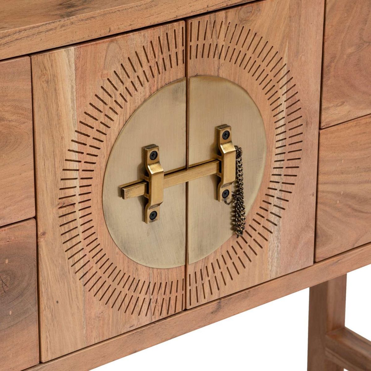 ATMOSPHERA Console 2 portes et 4 tiroirs en bois JILING - Marron