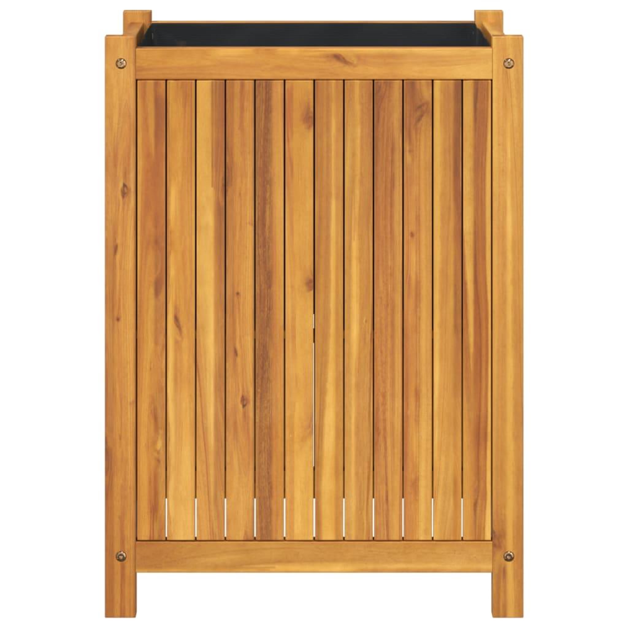 Voir la diapositive 4 : VIDAXL Jardiniere avec doublure 54x31x75 cm bois massif d'acacia