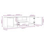 Voir la diapositive 6 : VIDAXL Meuble TV Noir 140x35x40 cm Bois d'ingenierie