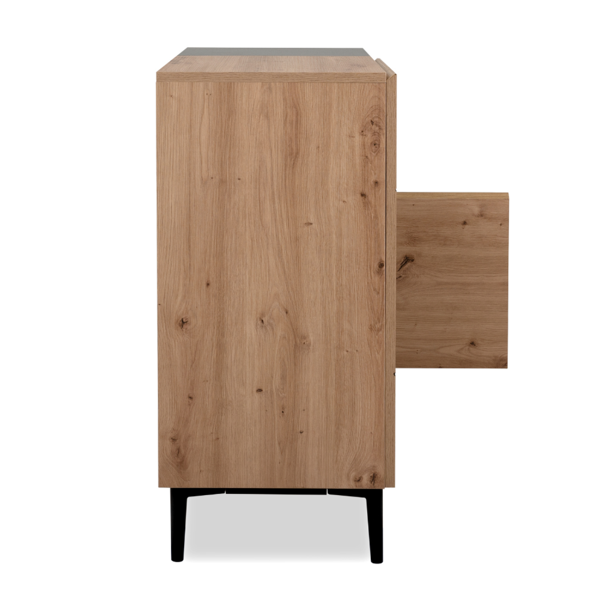 Voir la diapositive 5 : CONCEPT USINE Buffet bois et noir 80cm NOVI