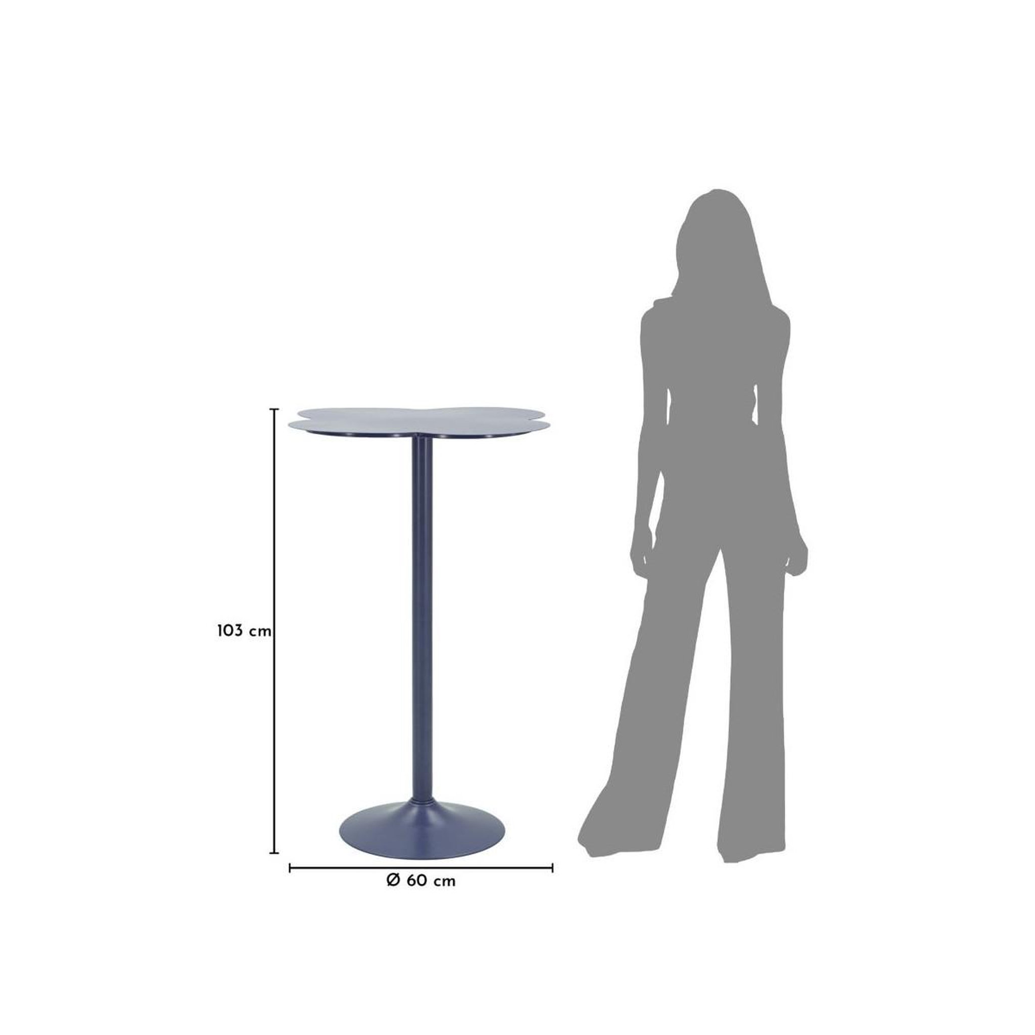 Voir la diapositive 6 : Paris Prix Table de bar en métal  clox  103cm bleu