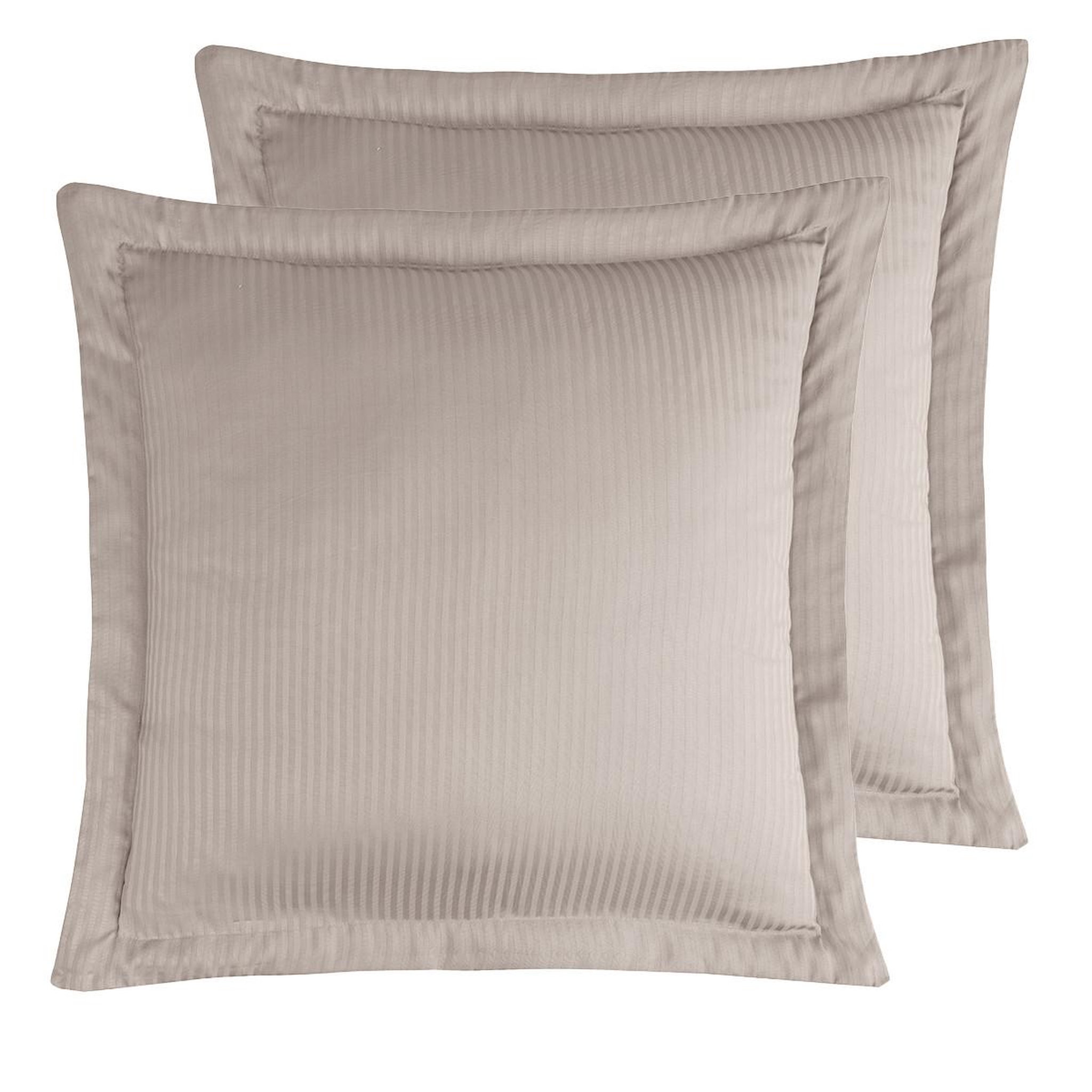 Voir la diapositive 1 : Sensei Maison Lot de 2 taies d'oreiller rayées en satin de coton 120 fils VERSALUXE