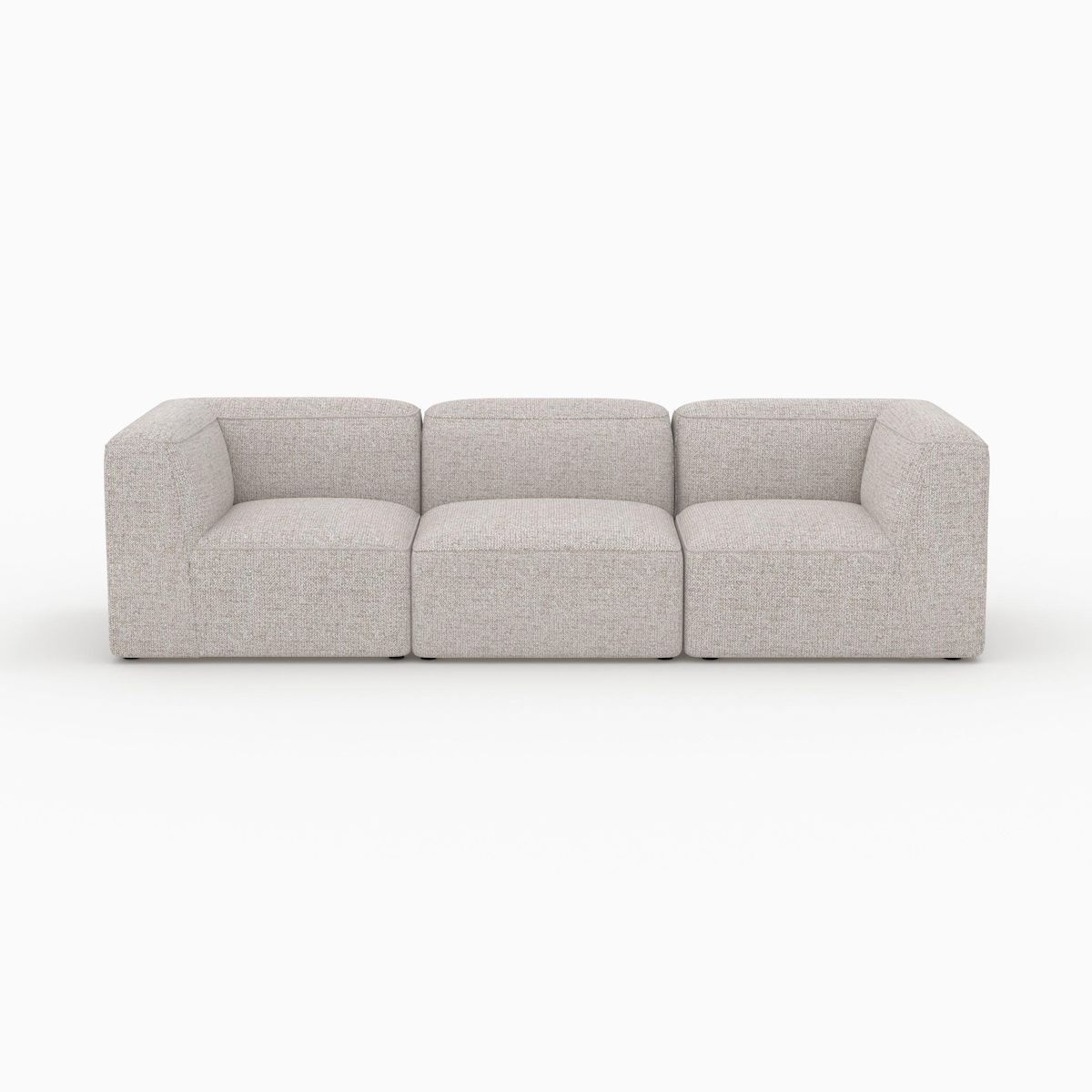 Rendez vous déco Canapé modulable en tissu beige 3 places-Hestia