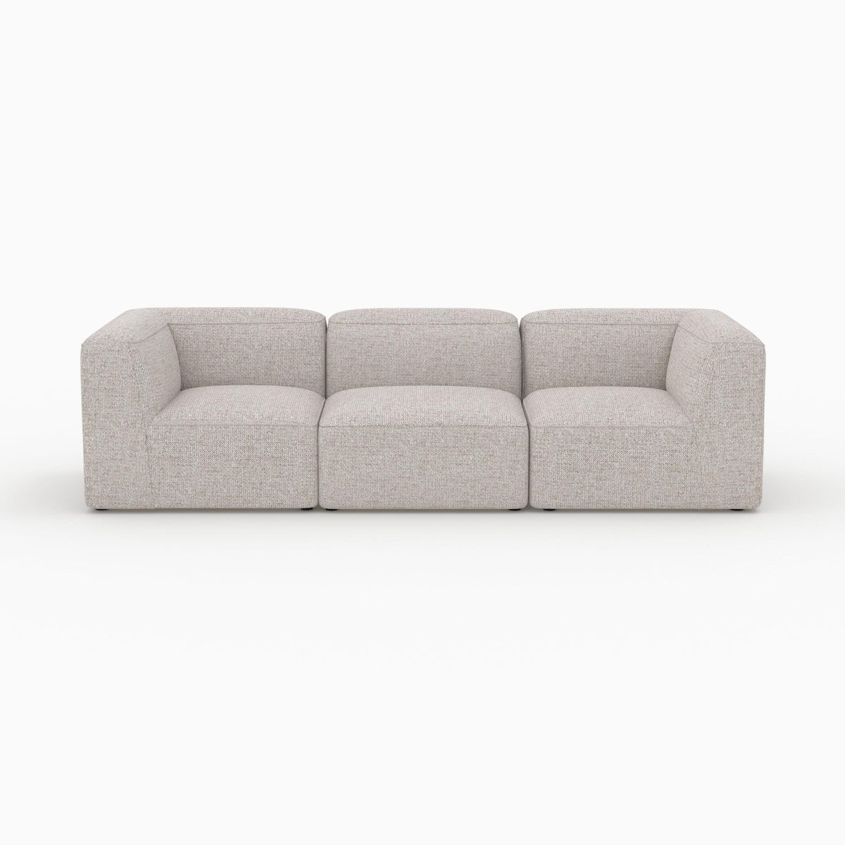 MAISON PAVANE Canapé modulable en tissu beige 3 places-Hestia