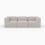 Voir la diapositive 1 : MAISON PAVANE Canapé modulable en tissu beige 3 places-Hestia