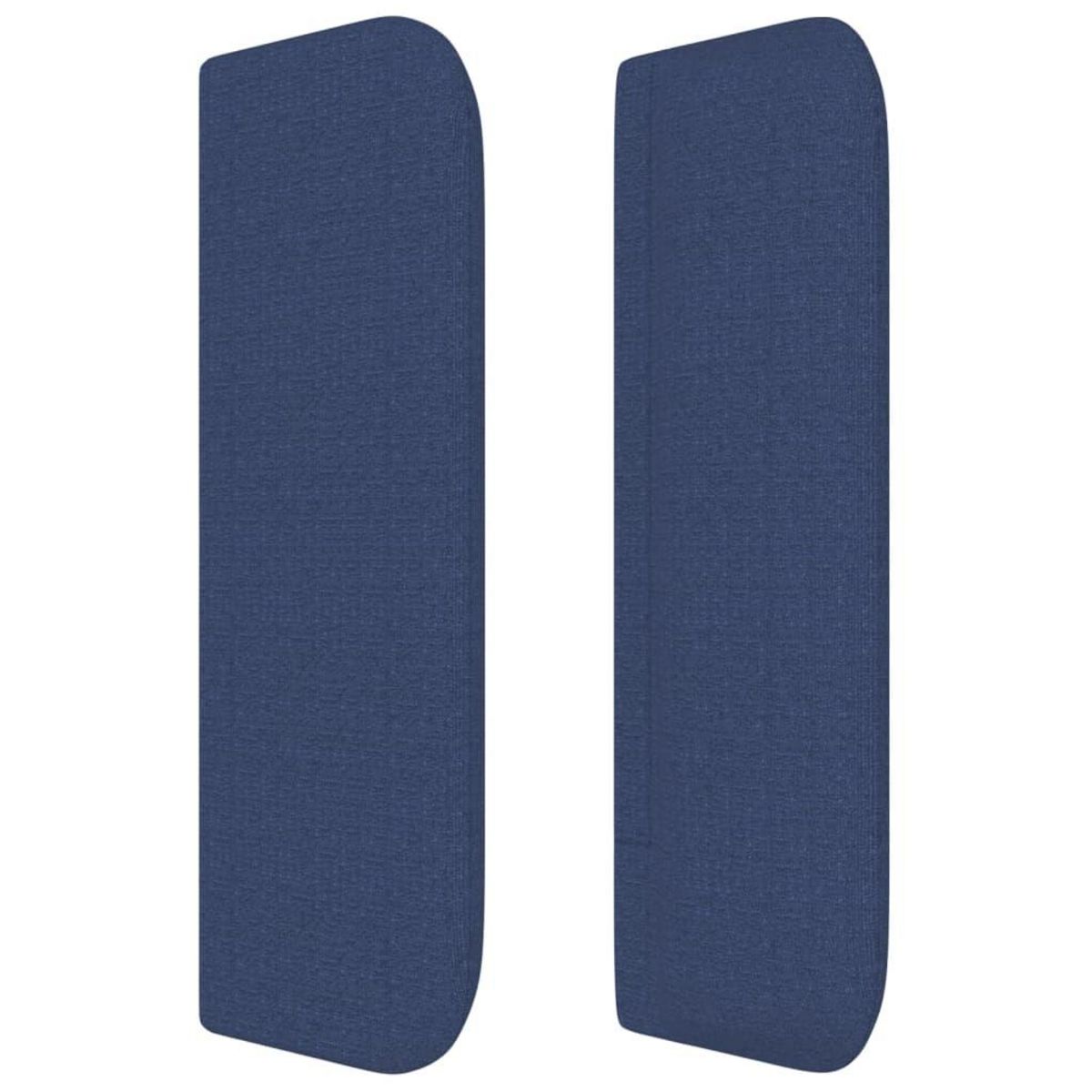 VIDAXL Tete de lit avec oreilles Bleu 203x16x78/88 cm Tissu