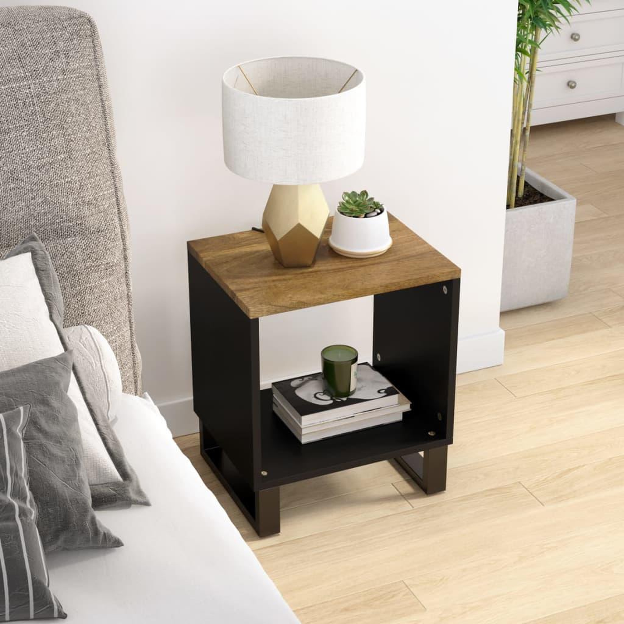 Voir la diapositive 1 : VIDAXL Table basse 40x31x46 cm Bois de manguier solide et d'ingenierie
