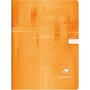 CLAIREFONTAINE Cahier piqué 24x32cm 48 pages petits carreaux 5x5 orange