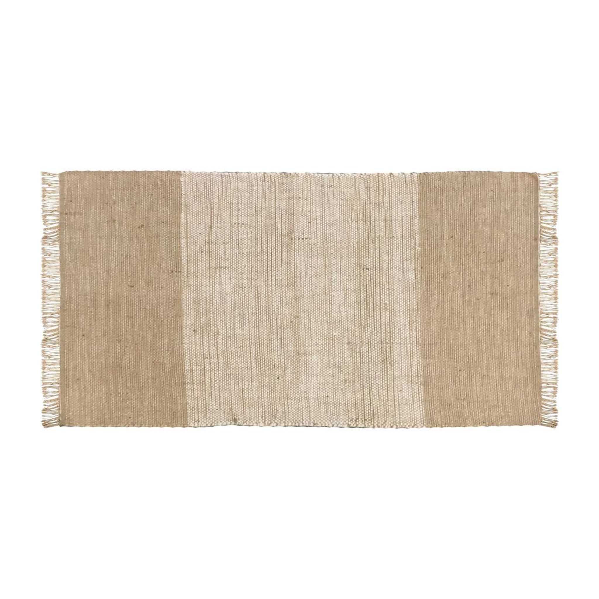 FUTURE HOME Tapis déco à franges en jute et coton 60x120cm