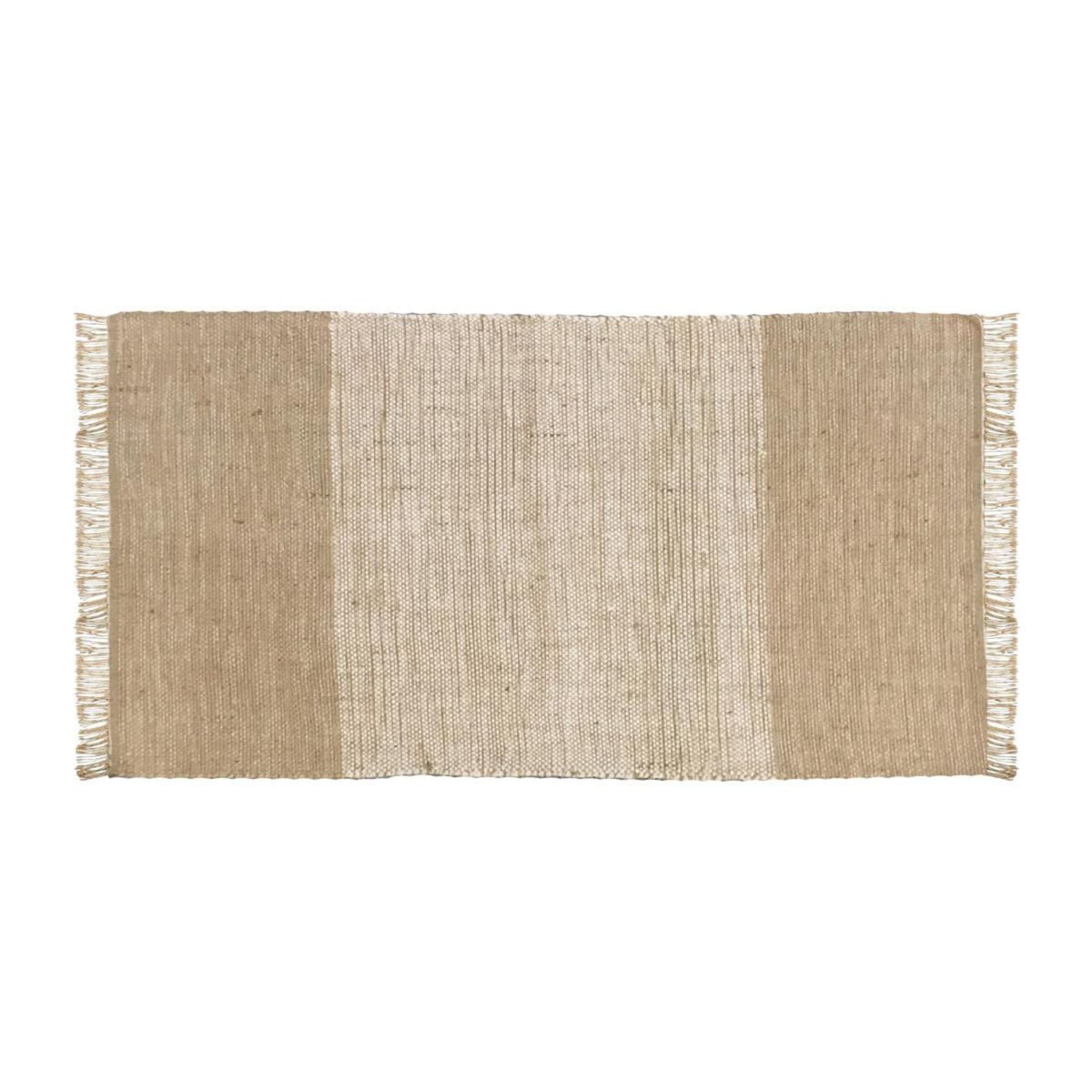 FUTURE HOME Tapis déco à franges en jute et coton 60x120cm