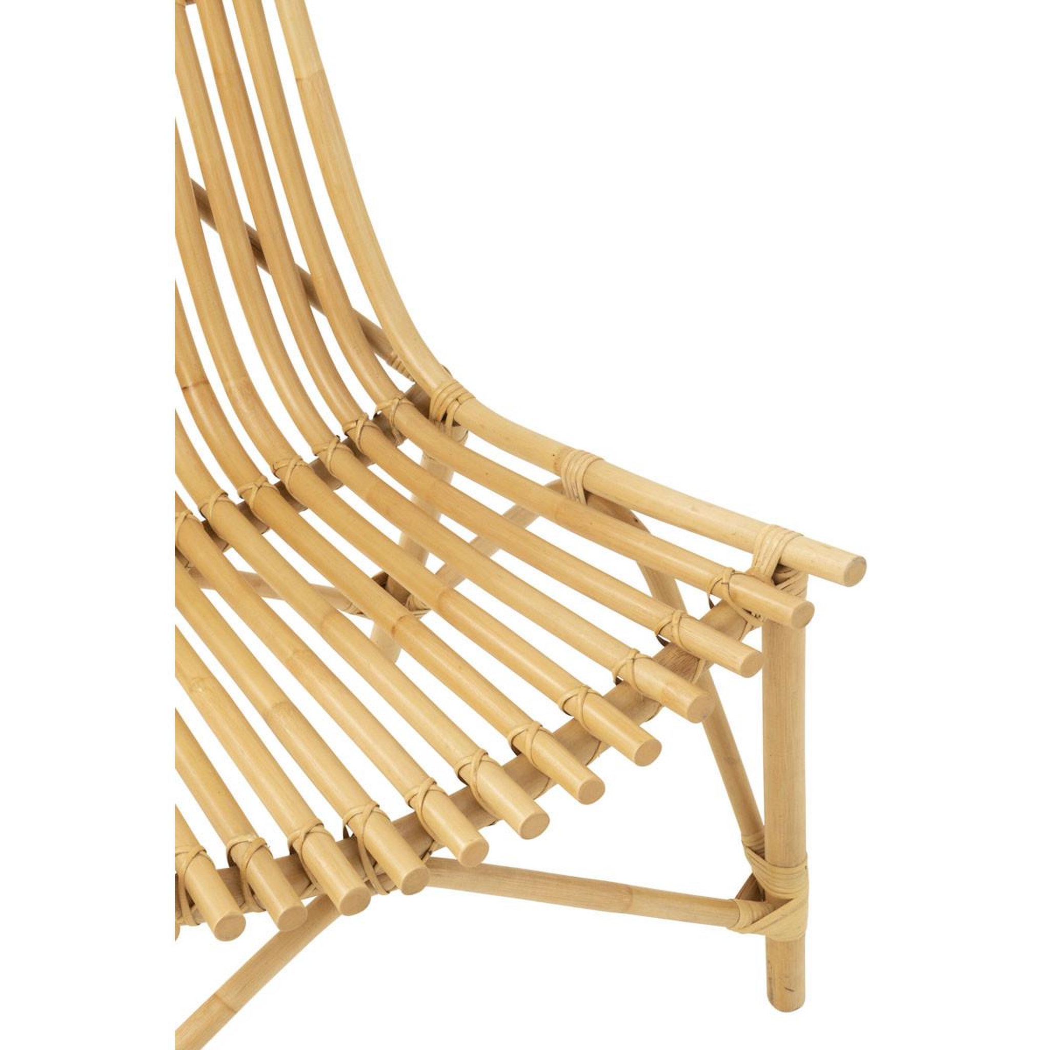Voir la diapositive 5 : J-LINE Fauteuil Design en Rotin  Margery  84cm Naturel