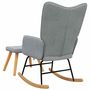 Voir la diapositive 6 : VIDAXL Chaise à bascule avec tabouret Gris clair Tissu