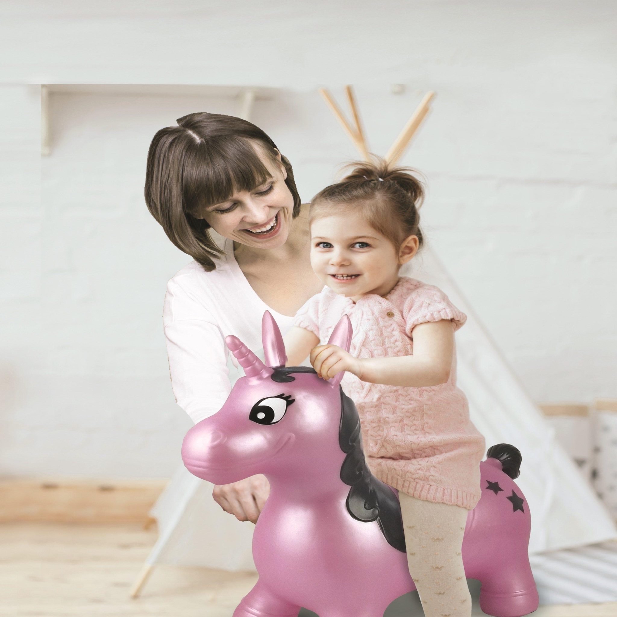 Voir la diapositive 6 : Lexibook Licorne Sauteuse Gonflable Rose