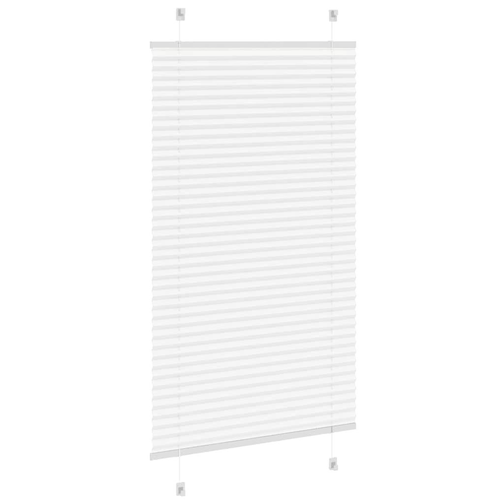 Voir la diapositive 4 : VIDAXL Store plisse blanc 80x100 cm largeur du tissu 79,4 cm polyester