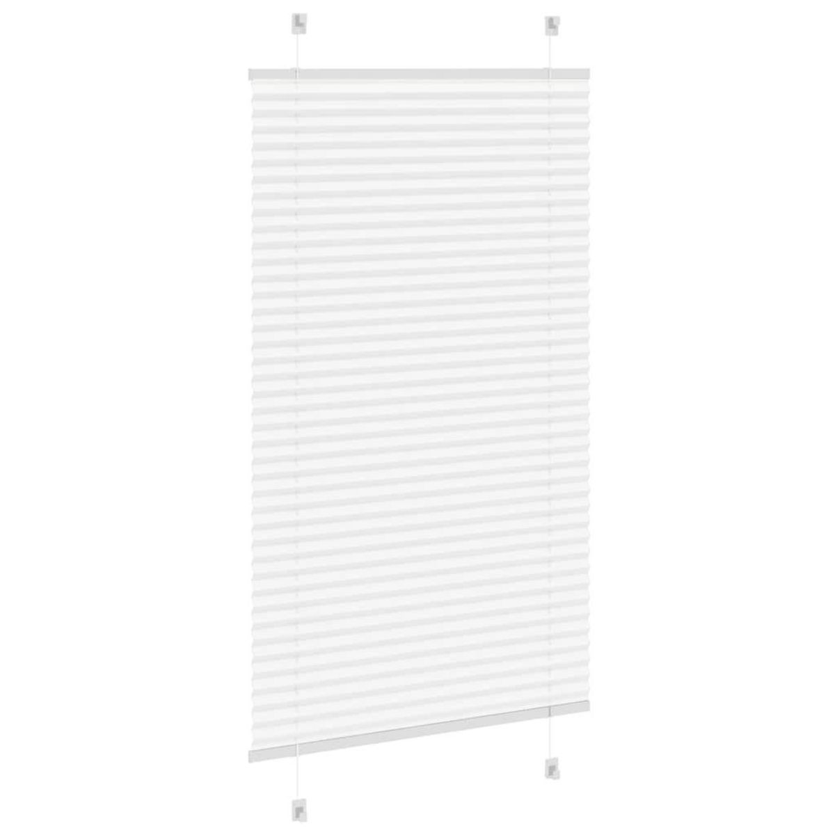 VIDAXL Store plisse blanc 80x100 cm largeur du tissu 79,4 cm polyester