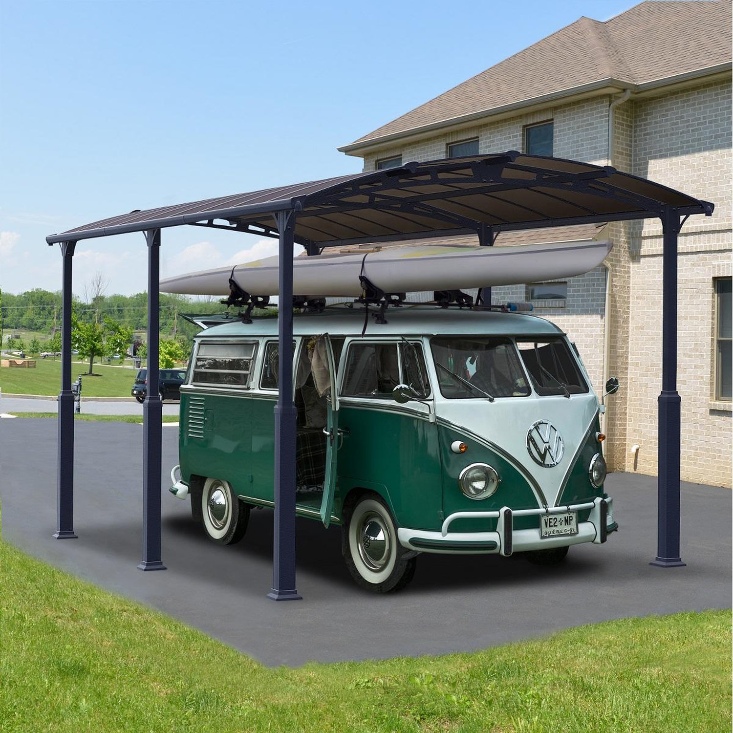 Carport Arcadia Alpine 64 toit arrondi 6 49 x 3 59 - vue 2