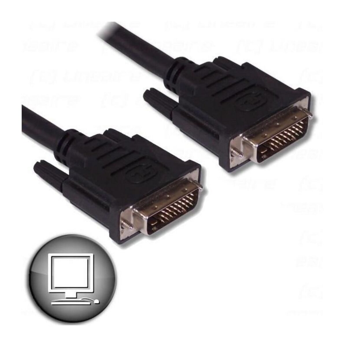LINEAIRE Cordon DVI-D Dual Link male / male  2m