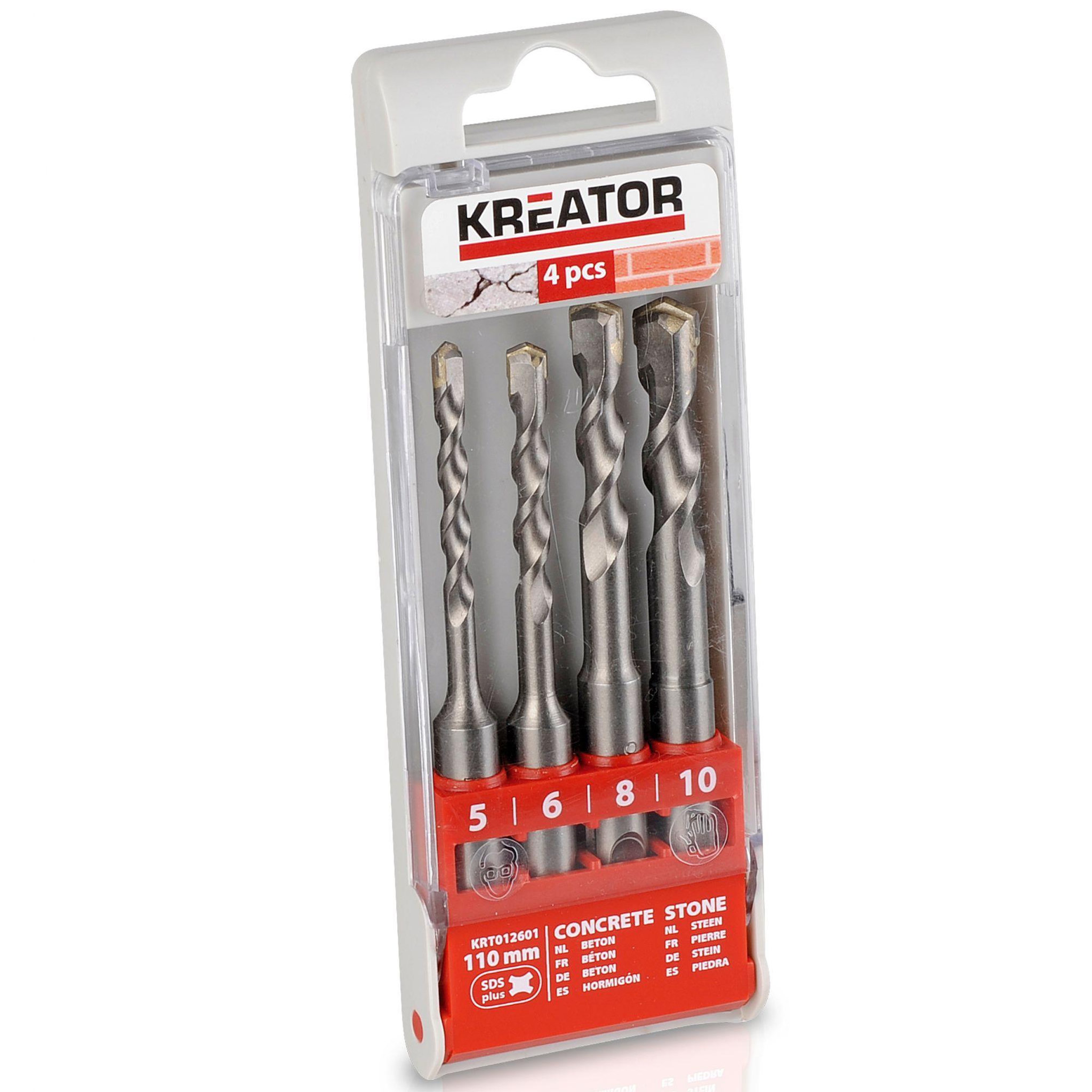 KREATOR Coffret de 4 forets à béton sds+ 110mm