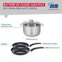 Voir la diapositive 2 : ELO Ensemble de 2 Poêles de cuisson 20 et 24 cm et 1 faitout 20 cm Elo Prima Brillant