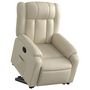 Voir la diapositive 3 : VIDAXL Fauteuil inclinable Creme Similicuir