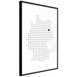 Paris Prix Affiche Murale Encadrée  Pixel Map of Germany. Coloris disponibles : Noir, Jaune