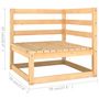 Voir la diapositive 6 : VIDAXL Salon de jardin 9 pcs avec coussins Bois de pin massif