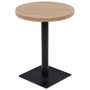 Voir la diapositive 2 : VIDAXL Table de bistro MDF et acier Rond 60 x 75 cm Couleur de chene