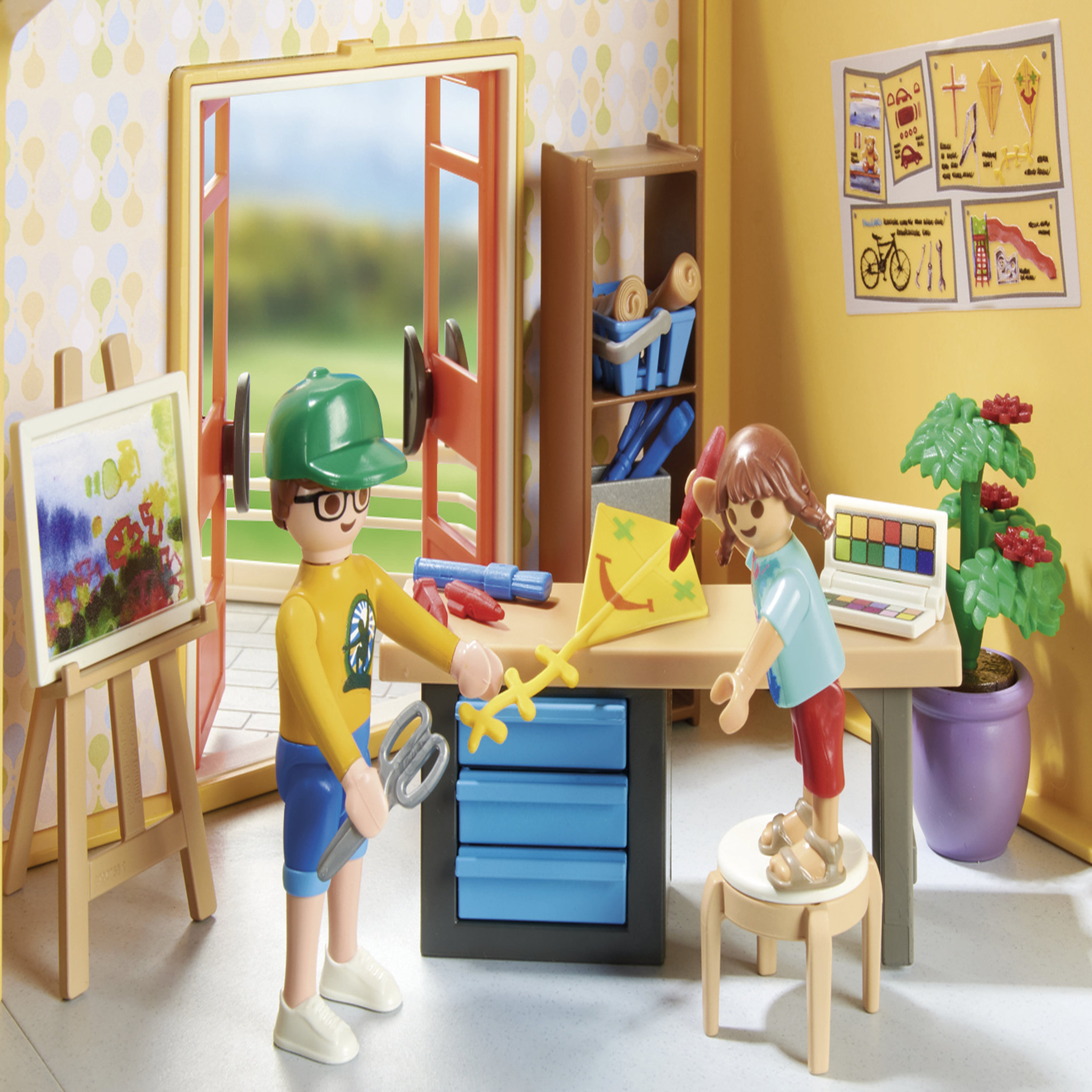 Voir la diapositive 3 : PLAYMOBIL 70986 Etage suppl. aménagé Maison Moderne