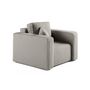 Voir la diapositive 1 : BEST MOBILIER Topaze - fauteuil - en tissu bouclette