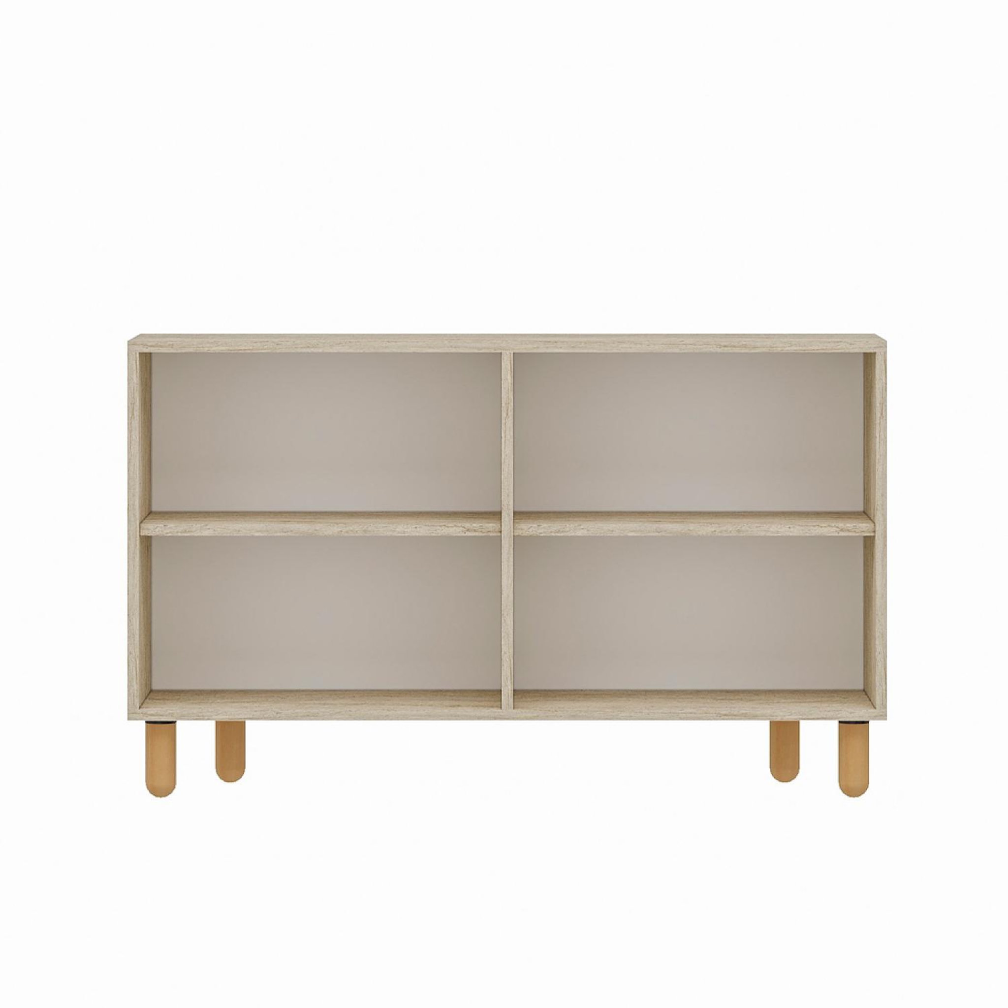 Voir la diapositive 6 : CONCEPT USINE Buffet à 4 portes effet travertin nervuré 120x73cm RODY